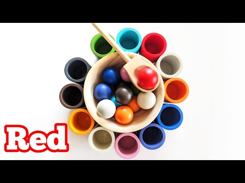 Best Learn Colors with Rainbow Balls and Cups | Video for Kids