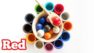 Best Learn Colors with Rainbow Balls and Cups | Video for Kids