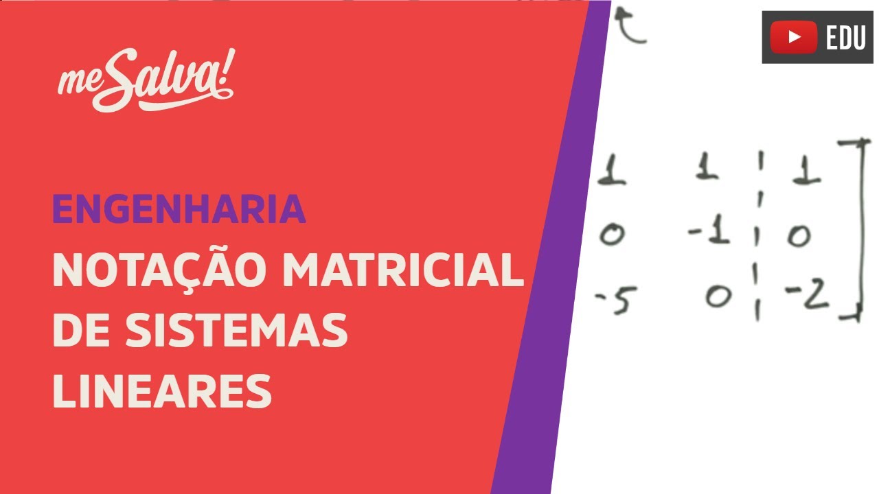 Me Salva! ALG02 - Álgebra Linear - Notação Matricial de Sistemas Lineares