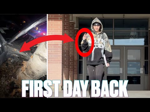 FIRST DAY BACK TO SCHOOL AFTER CAR CRASH WITH BROKEN ARM AND FIXED BROKEN FACE
