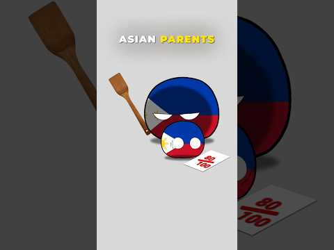 Western vs Asian Parents 💀 #shorts #countryballs #india #usa #philippines