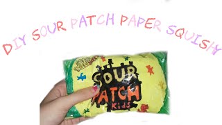 DIY SOUR PATCH PAPER SQUISHY