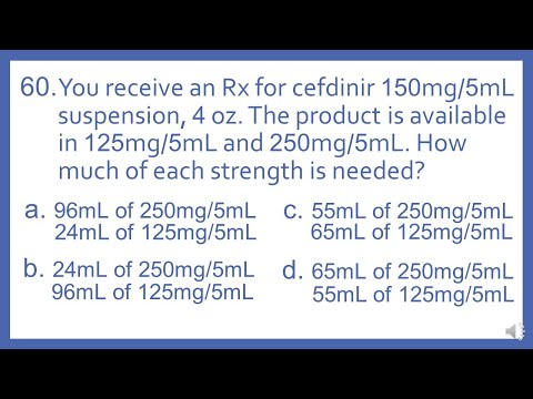 PTCB PTCE Practice Test Question 60 - Alligation Math Calculation (Pharmacy Tech CPhT Test Prep)