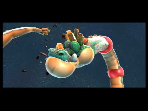 Super Mario Galaxy 2 World 1 Grand Star Boss Gobblegut Battle