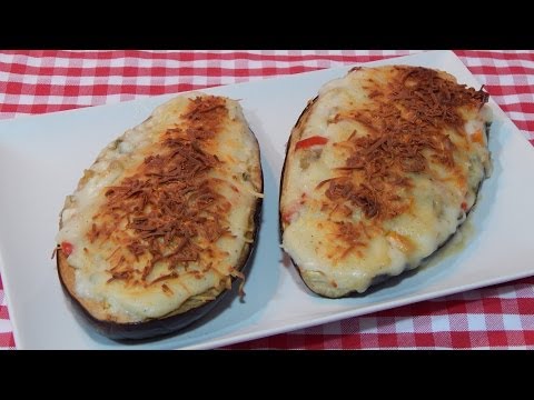 Cómo hacer berenjenas rellenas de verduras receta fácil