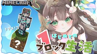 【 Minecraft 】　1ブロックマイクラに初挑戦💗　# 1　　寝落ち用/作業用　　【 #Vtuber / #千草はな 】