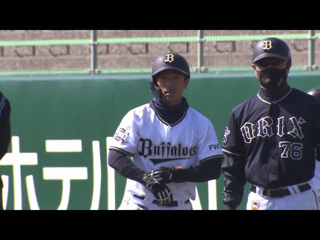 【バファローズ春季キャンプ紅白戦】大学同期対決!! バファローズ・福田が山崎福から2点タイムリーヒット!! 2021/2/17