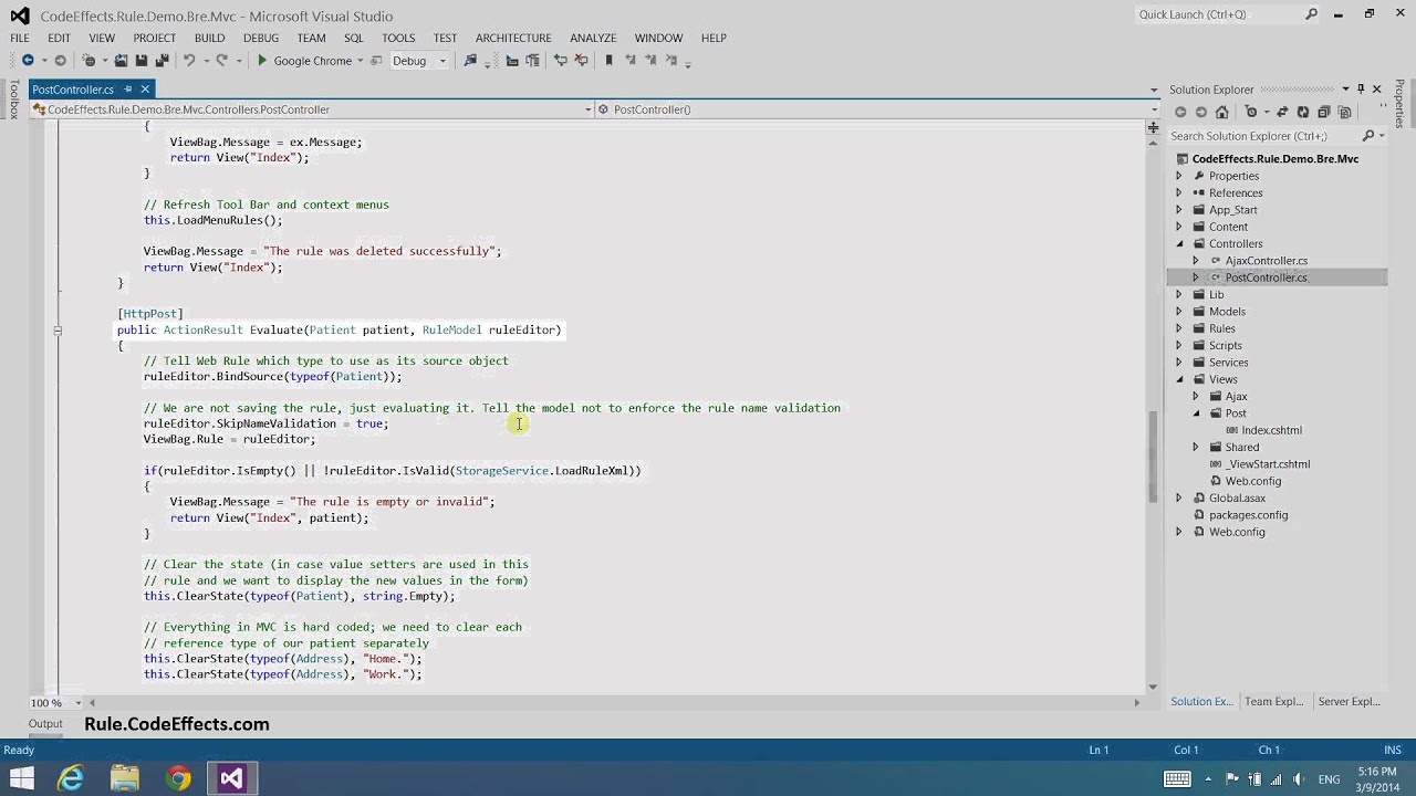 How to create execution type rules using Code Effects business rules engine