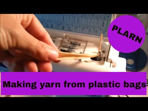 How to spin plarn using a sewing machine