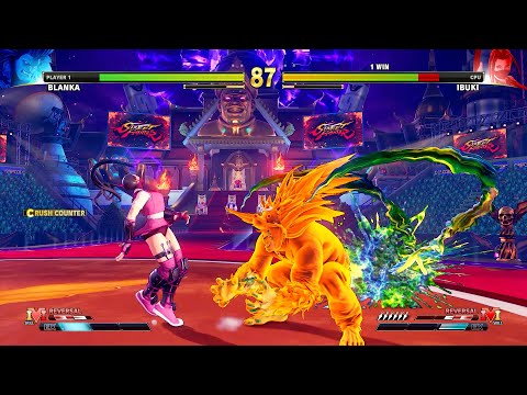 SFV CE💥Blanka Vs IBUKI🔥1080p 60FPS FHD Fight. Street Fighter FIVE Blanka Vs IBUKI PS 5 Game Play