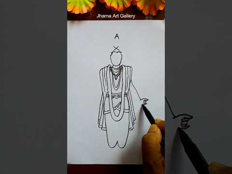 Lord Vishnu Drawing Tutorial 