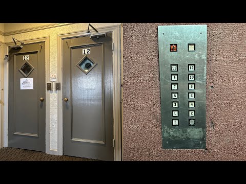 INCREDIBLE High Rise Atlas Traction gated elevators @ 575 O’Farrell St Apartments - San Francisco,CA