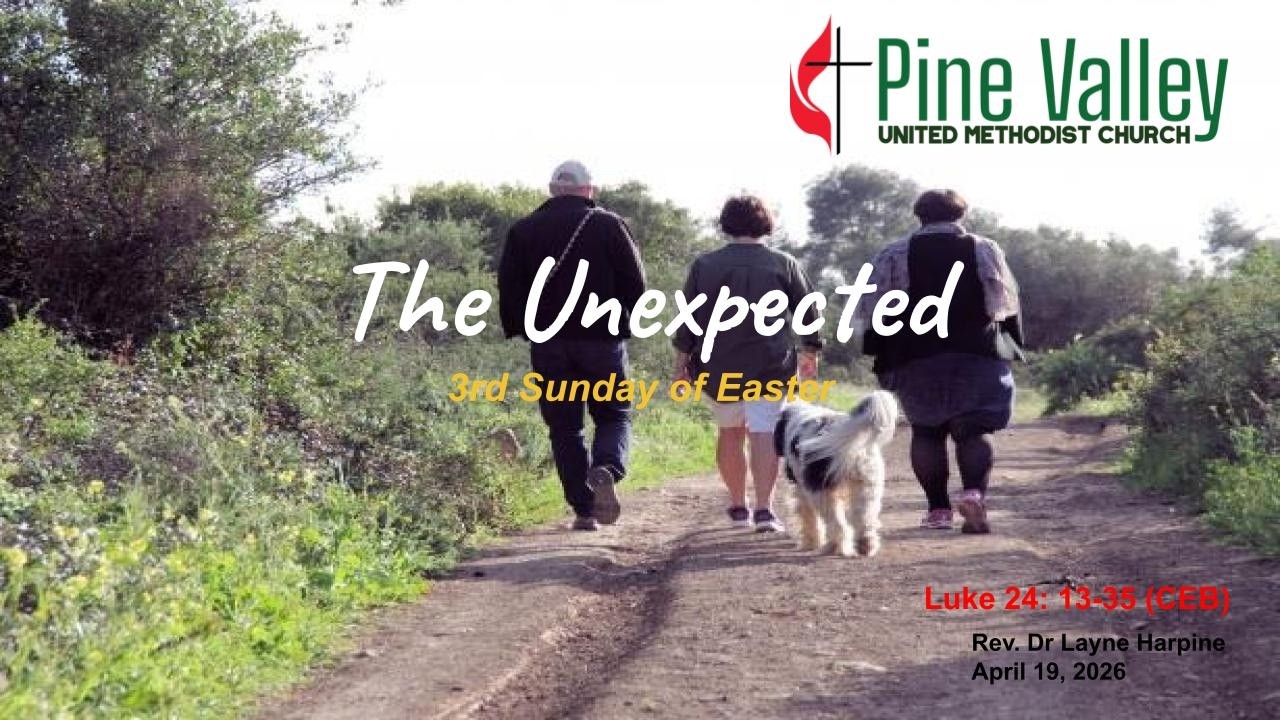 Pine Valley UMCJax, 04/19/2026 Worship Service 10am by Rev. Dr. Layne J. Harpine