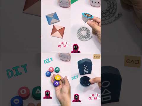 How to make All the DIY games from squid game #shorts #squidgame #diy #craft #challenge