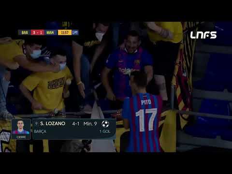 Gol Sergio Lozano (4-1) Barça FS - Manzanares FS. J16, 1Div. LNFS