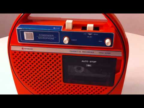 Hitachi TRQ-225R Cassette Recorder / Player Populuxe demo