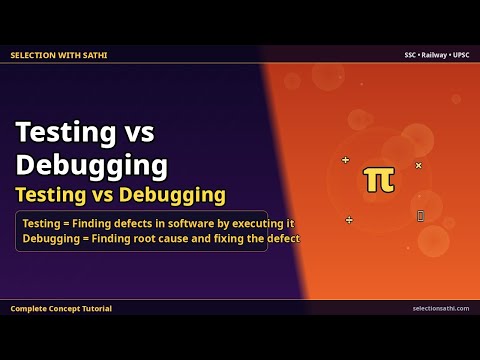 Testing Vs Debugging Testing Vs Debugging Selection With Sathi