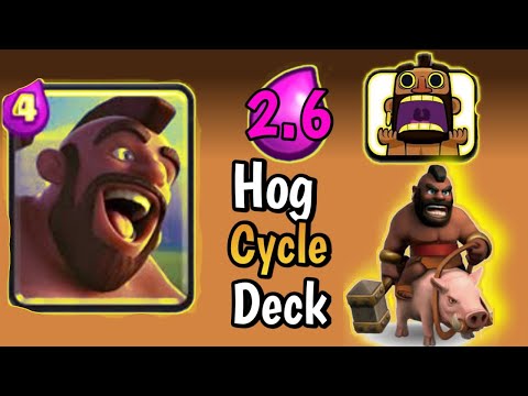 2.6 Hog cycle deck | Hog cycle deck | Hog rider deck| Best deck in Clash Royale| Best Hog rider deck