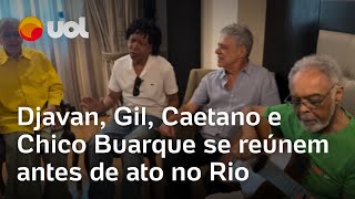 Manifestação no Rio: Caetano, Gilberto Gil, Djavan e Chico Buarque se reúnem antes de ato contra PEC