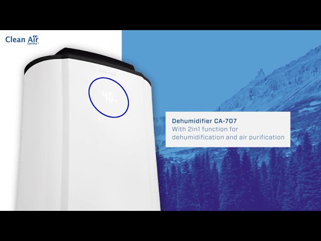 Deumidificatore e purificatore elettrico Clean Air Optima CA-707 per 70 m2 video