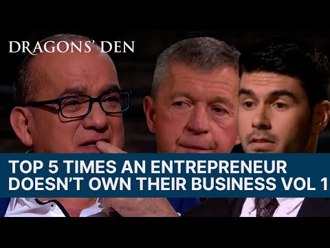 Top 5 Times An Entrepreneur Doesn't Own Their Business | Vol.1 | COMPILATION | Dragons' Den