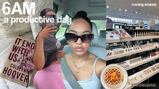 6AM PRODUCTIVE DAY IN MY LIFE | MORNING ROUTINE | selfcare, THAT girl, running errands