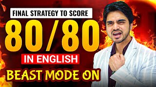 💪 FINAL BEAST STRATEGY | SCORE 80/80 IN ENGLISH EXAM | TIPS & TRICKS 9/10/11/12 CLASS