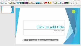 How to choose different theme color and background options? | Powerpoint 365
