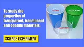 To study the properties of transparent translucent