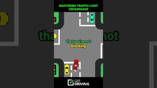 Mastering traffic light crossroads | #driving #drivingtest #drivingtips #shorts