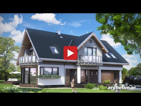 Projekt domu Lazuryt - archeton.pl z użytkowym poddaszem 246,1