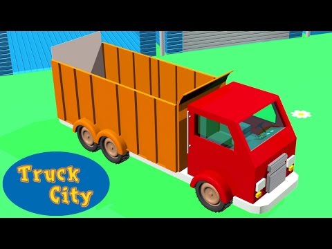 Wywrotka: budowanie basenu i gigantycznej zjeżdżalni | Miasto Ciężarówek Kreskówki dla dzieci