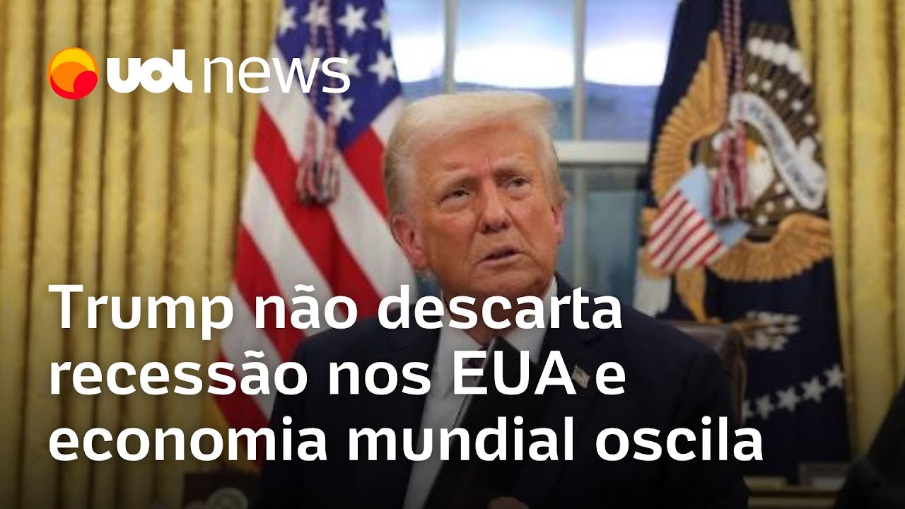 EUA podem sofrer recessão em 2025: o que causou queda na bolsa e reação em cadeia após fala de Trump