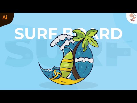 How To Create a Surf Board Illustration in Adobe Illustrator | Tutorial