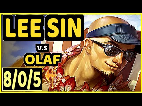 MALRANG (LEE SIN) vs OLAF - 8/0/5 KDA JUNGLE GAMEPLAY - KR Ranked GRANDMASTER