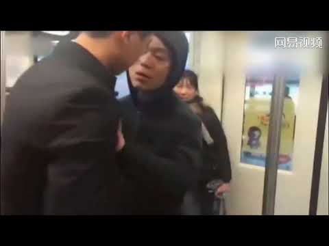 Tai Otoshi (judo throw) on train against harasser