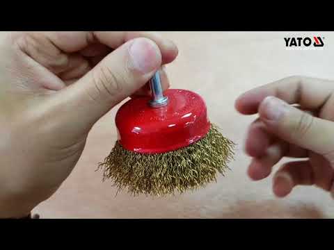 Щетка-крацовка 75 мм, латунь, сталь YATO (YT-4750) Щетка-крацовка 75 мм, латунь, сталь YATO (YT-4750)