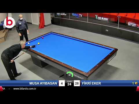 MUSA AYIBASAN & FİKRİ EKER Bilardo Maçı - 2022 ERKEKLER 1.ETAP-1.TUR