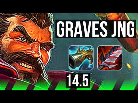 GRAVES vs EVELYNN (JNG) | 14/2/8, 6 solo kills, Godlike, 300+ games | KR Challenger | 14.5