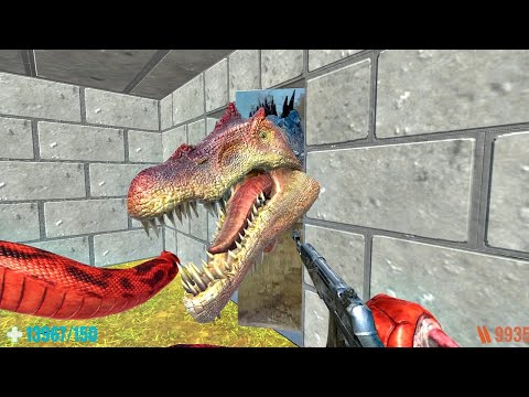 Survive in Grasslands with Dinosaurs. Fps Perspective! Animal Revolt Battle Simulator
