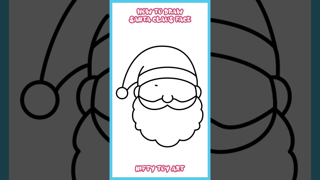 How to Draw Santa Claus Head | Easy Christmas Drawing Tutorial