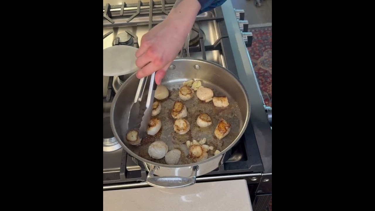 How to Sear Scallops Like a Chef | Cat's Kitchen with Allie