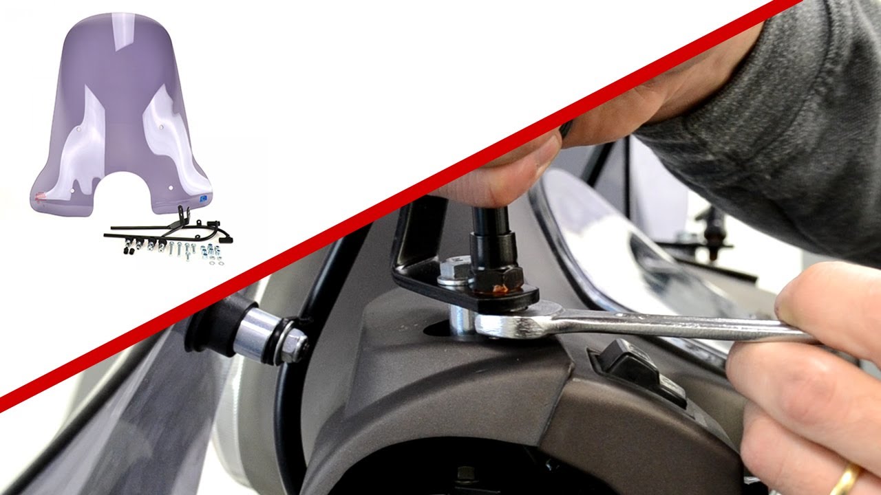 Windscherm monteren (lange beugels) | AGM VX / BTC Riva