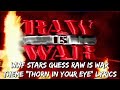 WWF Stars Guess Raw Is War Theme Thorn In Your Eye Lyrics