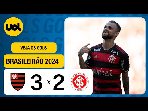 FLAMENGO 3 X 2 INTERNACIONAL - CAMPEONATO BRASILEIRO 2024; VEJA OS GOLS