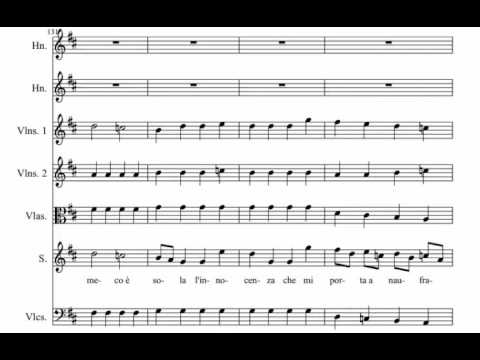 Vo solcando un mar crudele (Artaserse - L. Vinci) Score Animation