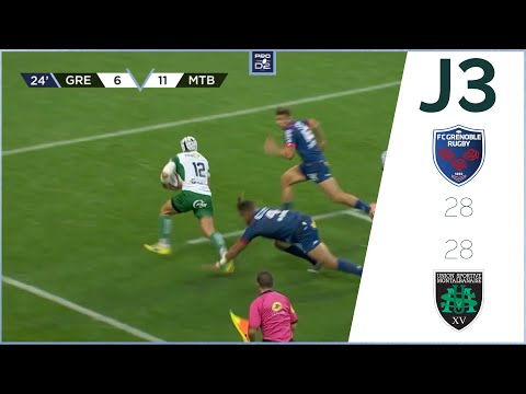 PRO D2 Resume FC Grenoble Rugby - US Montauban 28 28 J3