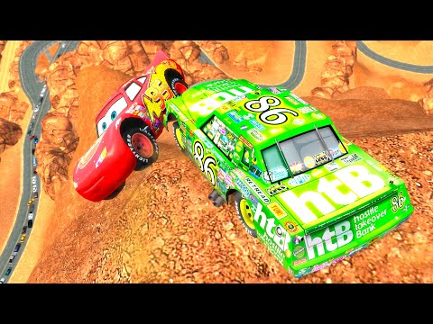 GTA 4 Lightning McQueen vs Chick Hicks Cliff Drops & Crashes ep.2