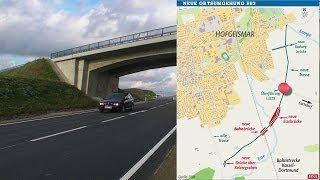 preview picture of video 'B83 bei Hofgeismar: Die Ortsumgehung im Zeitraffer'