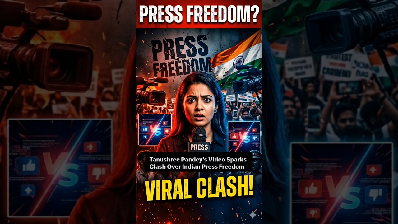 Tanushree Pandey Video 🔥 Indian Press Freedom Par Bawal! Clash Starts 😳#news #shorts